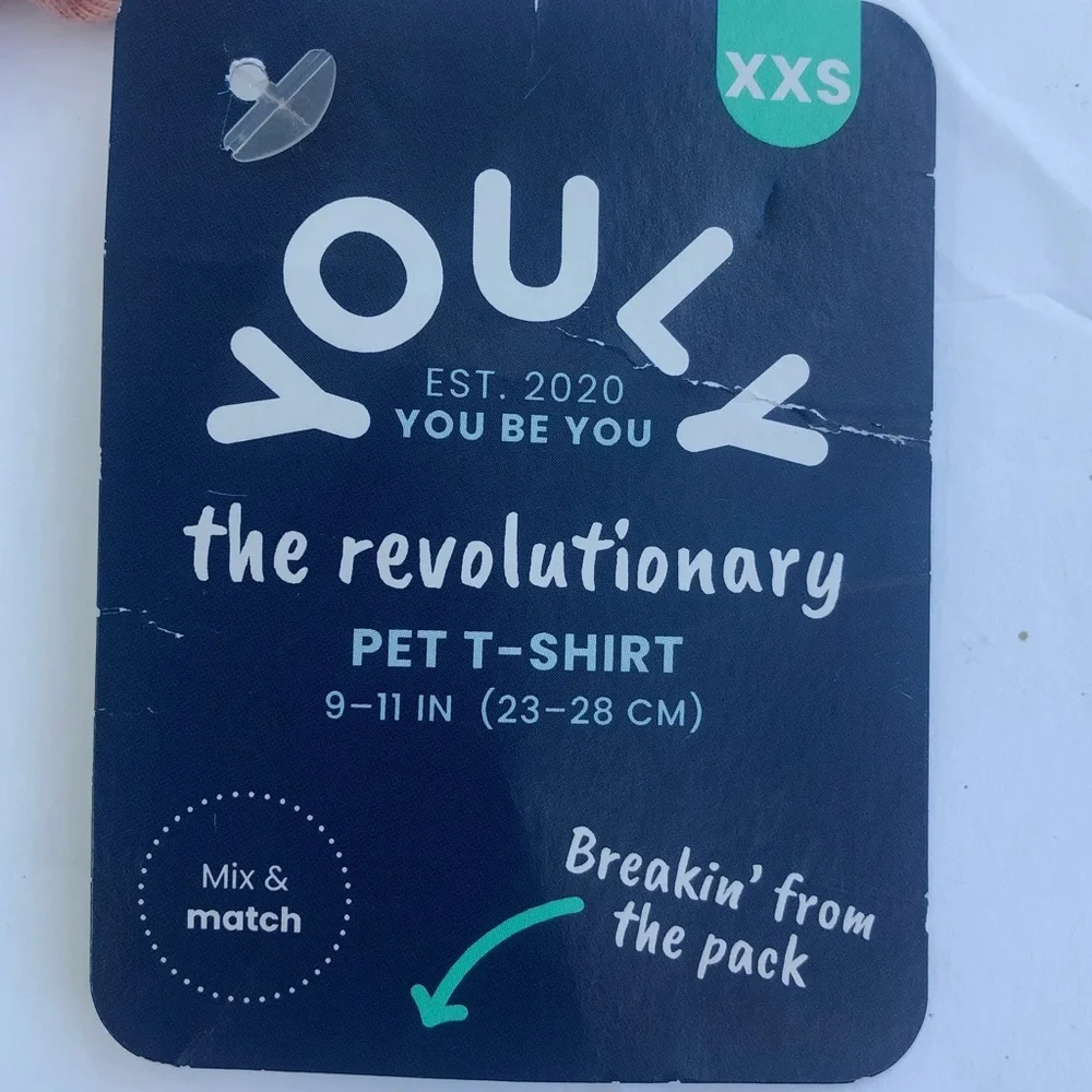 Walk n roll “the Revolutionary” dog t-shirt XXS
